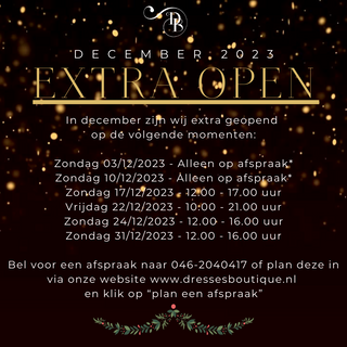 Extra openingstijden in de Decembermaand 2023