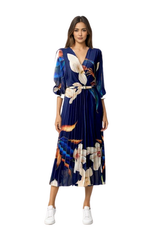 Lasfloras Kleid Marineblau