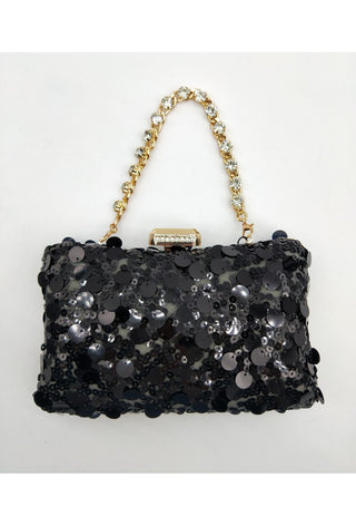 Fancy sequin clutch Black