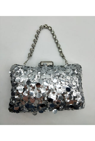 Fancy sequin clutch Silver