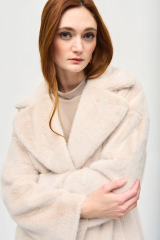 Faux Fur Straight Coat