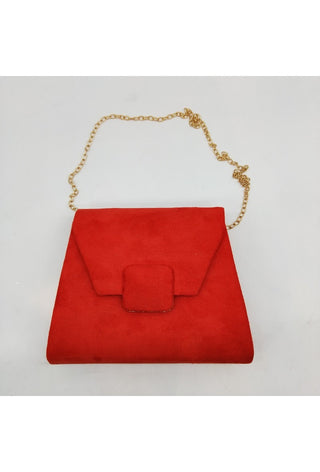 Larissa suede clutch Red