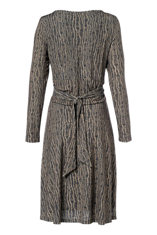 Maddie print dress Zwart / Taupe