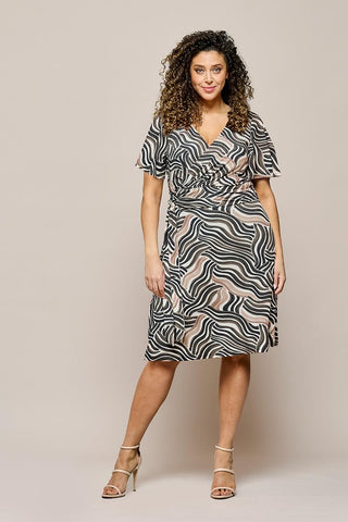 Regina-print dress Beige