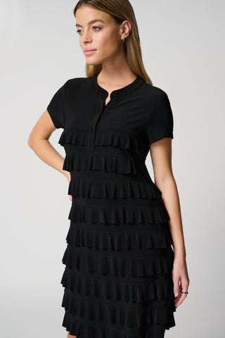 Ruffle dress 211350S Black