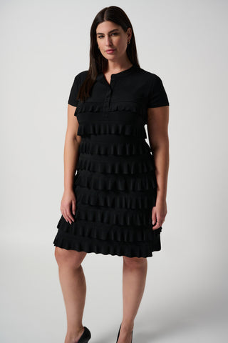 Ruffle dress 211350S Black