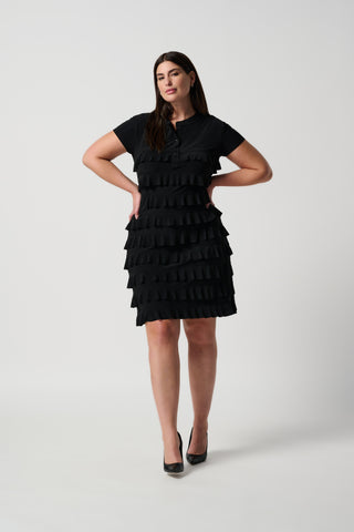 Ruffle dress 211350S Black