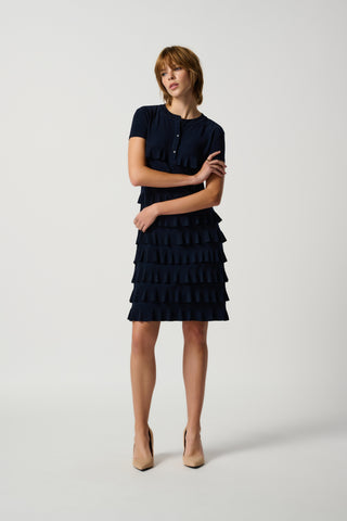 Ruffle dress 211350S Midnight blue