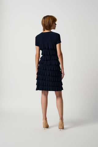 Ruffle dress 211350S Midnight blue