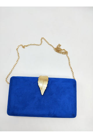 Velvet flow clutch Royal Blue