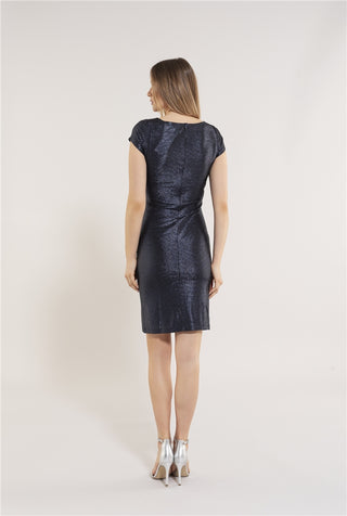 SWING - Drapey jersey dress Navy - Jurken -  - Dresses Boutique jurkenwinkel Sittard