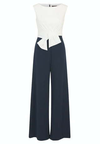 Lara jumpsuit Dark Blue / Cream