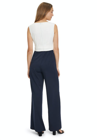 Lara jumpsuit Dark Blue / Cream