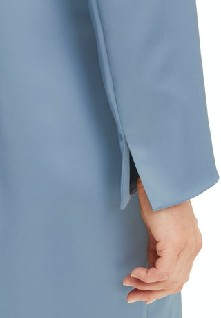 Satin blazer long Bluish gray