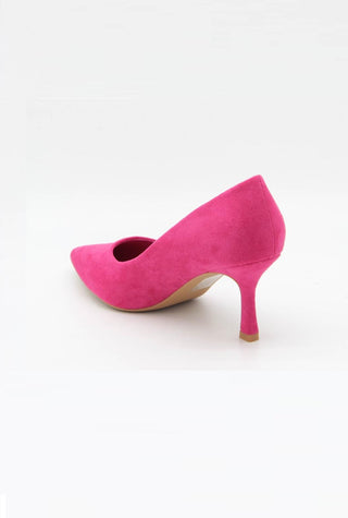 Suedine-Pumpe in Fuchsia