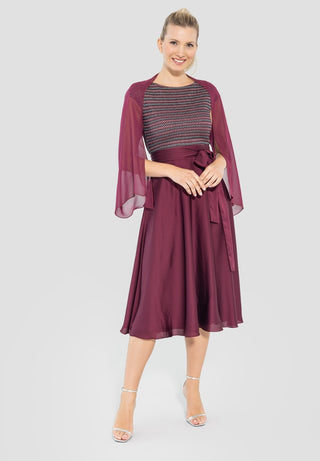 Thin chiffon stole Brilliant wine