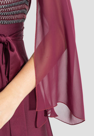 Thin chiffon stole Brilliant wine